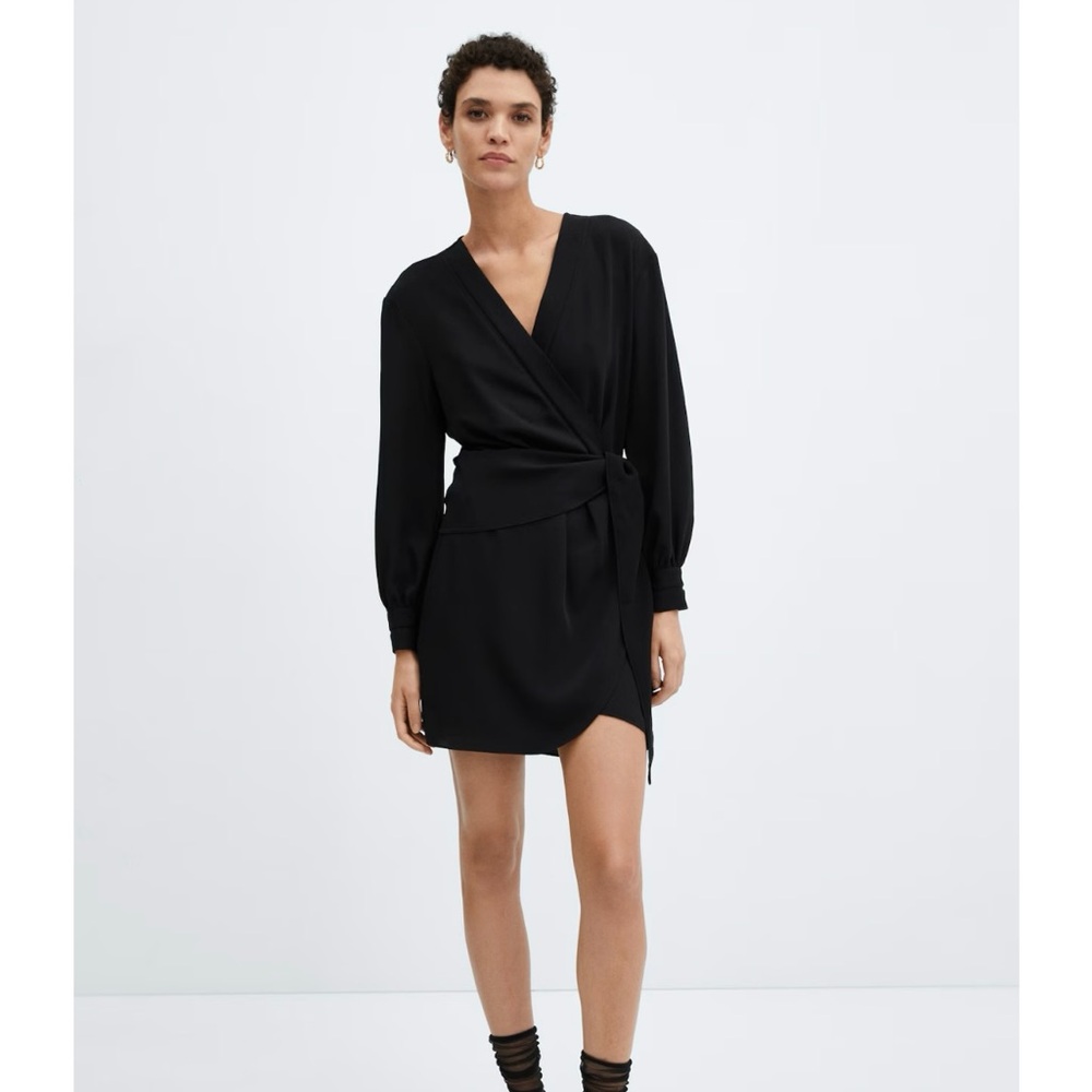 NWOT Mango Bow Wrap Dress size 4